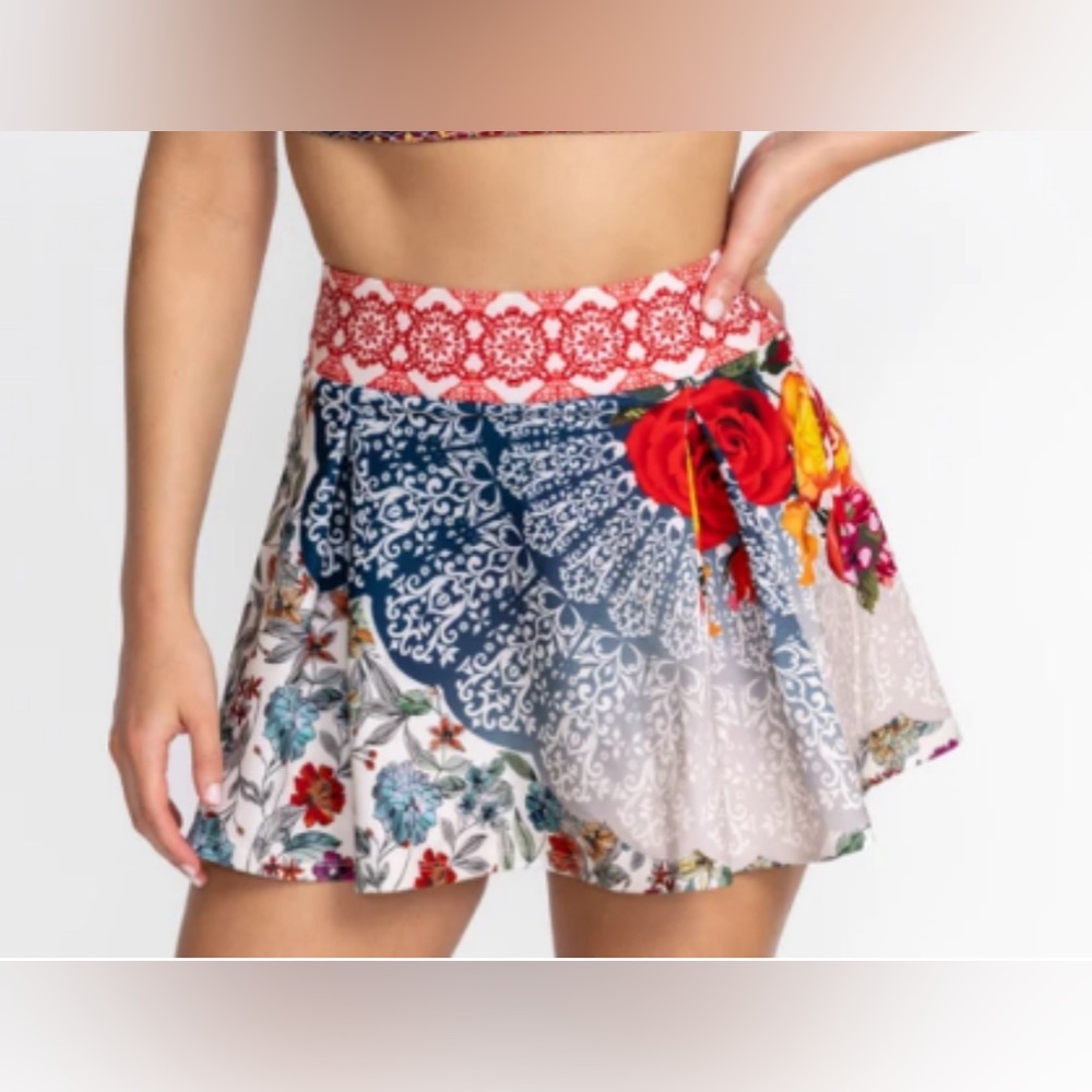 Johnny Was Tango Pleated Tennis Skirt Size XL  Color Multi - Picture 6 of 10